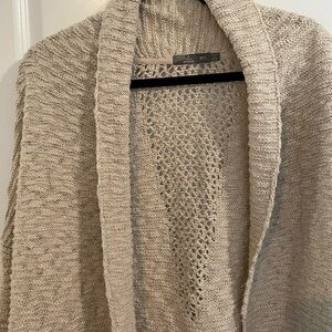 Prana Beige Open-Front Long Cardigan